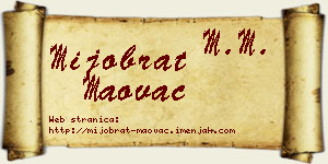 Mijobrat Maovac vizit kartica